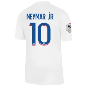 Performance Stretch Nike Paris Saint-Germain Neymar Jr. Third Jersey w/ Ligue 1 Champion Patch 22/23 (White/Old Royal)