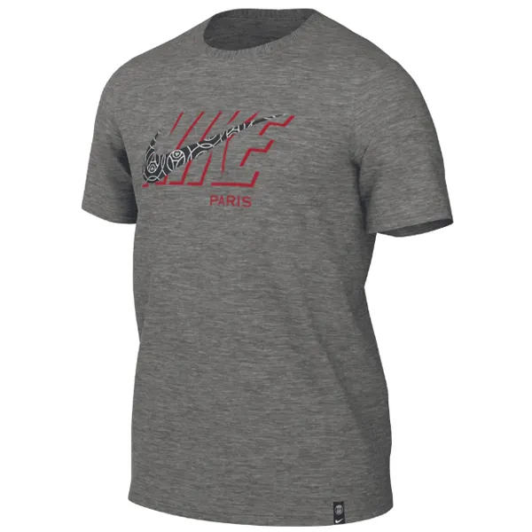 Nike Paris Saint-Germain Swoosh T-Shirt (Dark Heather) Quality Layer