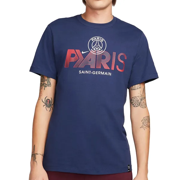 City Outfit Nike Paris Saint-Germain Swoosh T-Shirt (Midnight Navy)
