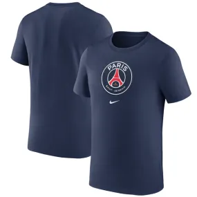 Layered Hem Detail No Shrink Technology Nike Paris Saint-Germain T-Shirt (Midnight Navy)