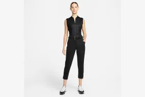 Nike "Dri-FIT Victory Animal Print Embossed Sleeveless Polo Shirt" W - Black Walk Mood DoubleLayeredEdging