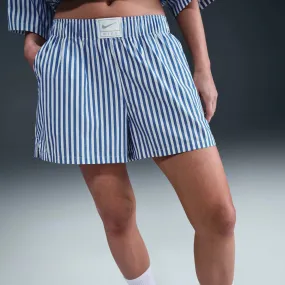 Nike "Mid Rise Loose Striped Shorts" W - Game Royal / Sail Soft Motion