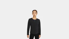Nike "One Luxe Women's Standard Fit Long-Sleeve Top" W - Black Saga Fit