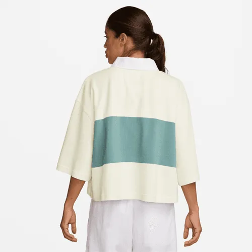 Nike "Oversize Short-Sleeve Polo" W - Sail / Cannon / White LayeredPaneling