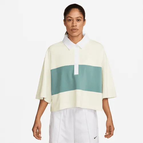 Nike "Oversize Short-Sleeve Polo" W - Sail / Cannon / White Boho Free Reflective Safety Accents