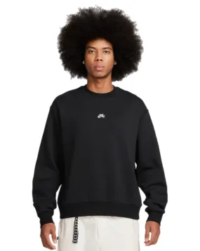 Nike SB Crew Neck Fleece Essential Logo - Black Simple Top Soft Fabric