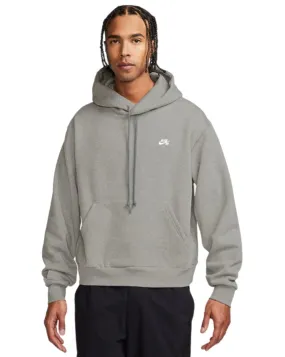 VentilatedKnit Nike SB Fleece Pullover Hoodie Essential Logo - Dk Grey Heather / White