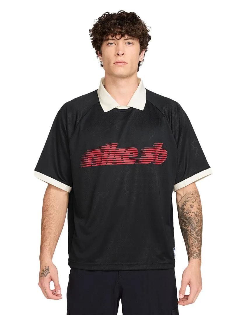 Nike SB Jacquard Skate Jersey - Black / Sail Soft Jacket MinimalistDesign