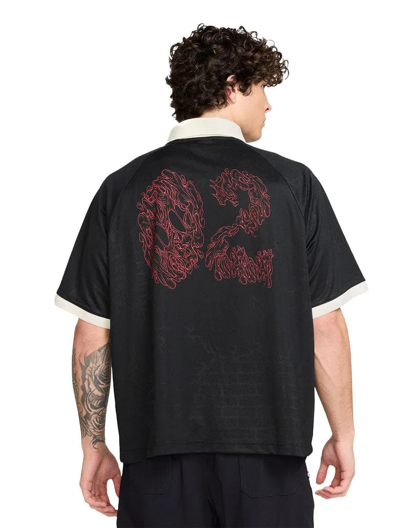 Nike SB Jacquard Skate Jersey - Black / Sail EasyAdjustment