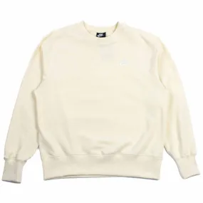 Sports Wear Travel Active Nike Sportswear Classic Fleece Crew Coconut Milk