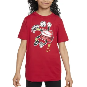 Nike Youth Liverpool Shoe Box T-Shirt (Gym Red) Drop Shoulder Cut