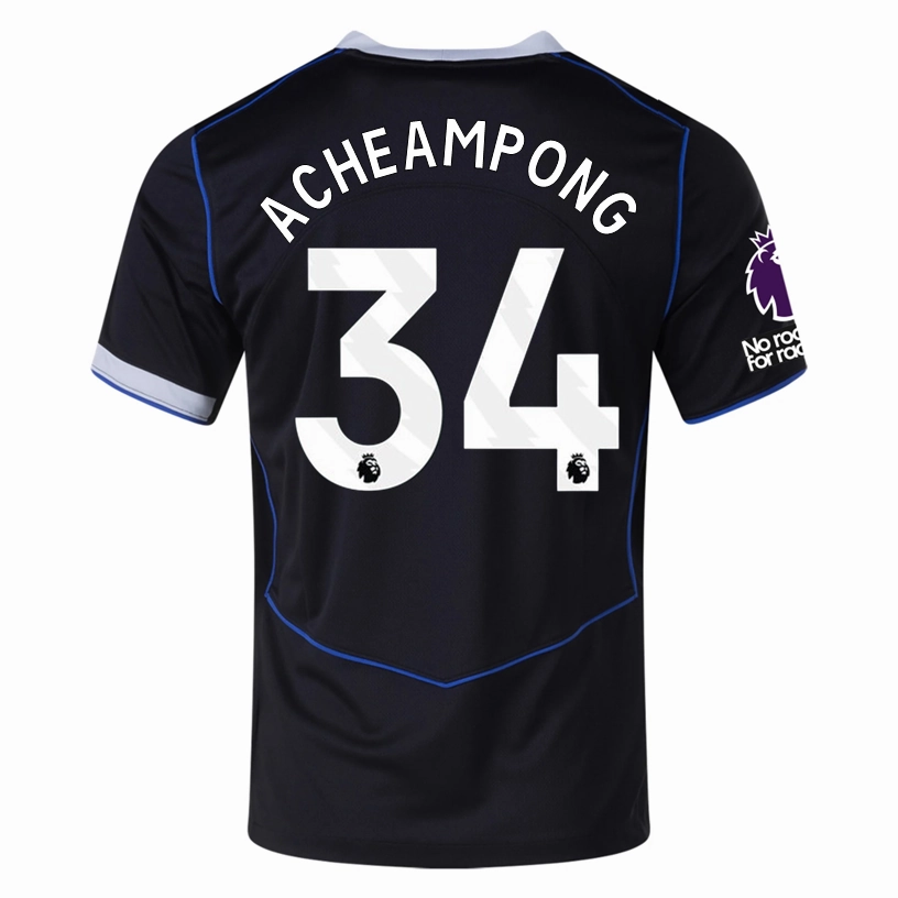 Vapor Transfer Fabric Nike Acheampong Chelsea T90 Third Jersey w/ EPL   NRFR   CWCC Patch 25/26 (Black/Silver)