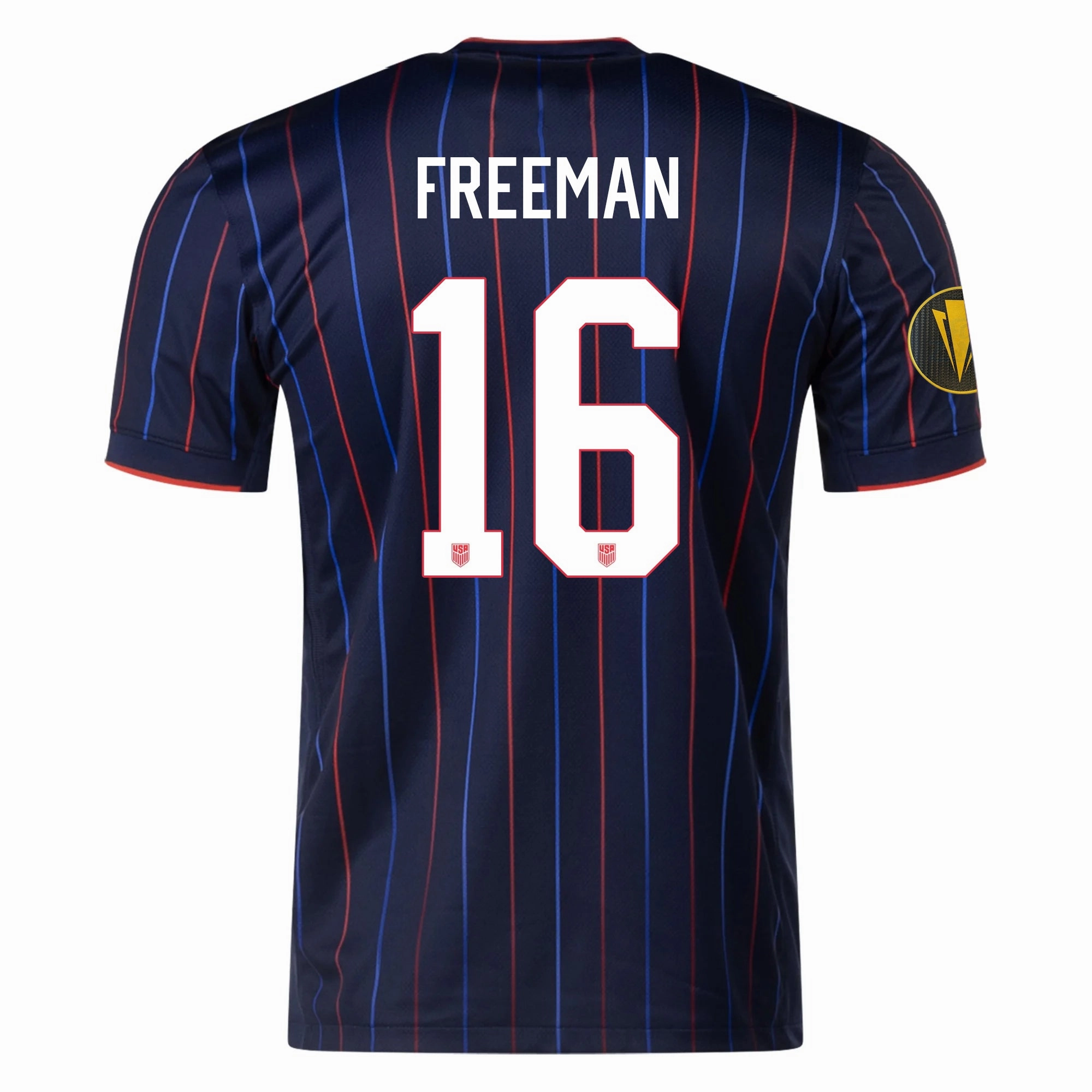 Nike Alex Freeman United States Away Jersey 25/26 w/ Gold Cup Patch 2025 (Obsidian/Challenge Red) Dynamic Style