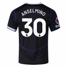 Nike Anselmino Chelsea T90 Third Jersey w/ EPL   NRFR   CWCC Patch 25/26 (Black/Silver) High Compression Knit Anti Pilling Process
