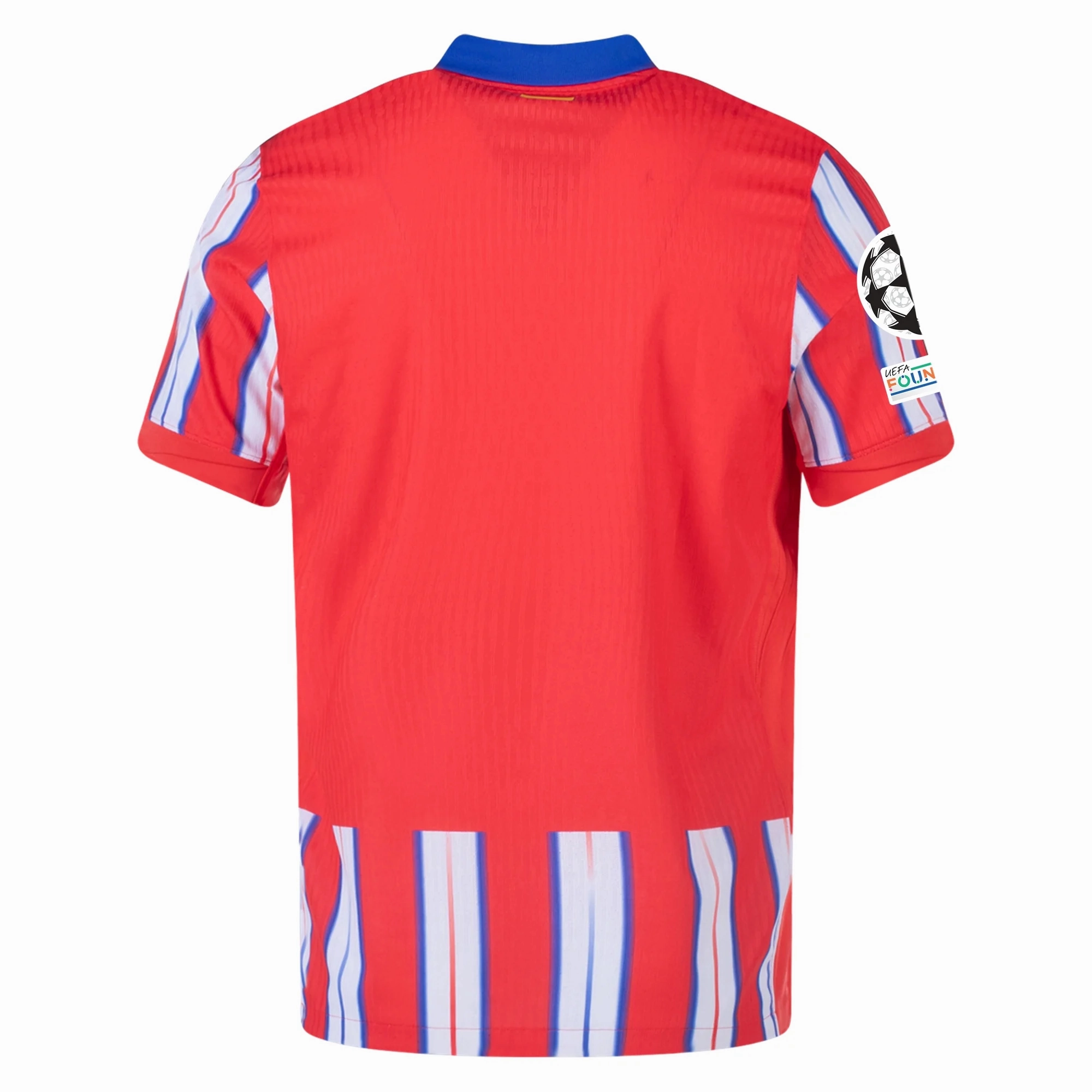 Ribbed collar Nike Atletico Madrid Authentic Home Jersey w/ Champions League Patches 24/25 (Hyper Royal/Light Crimson/White)
