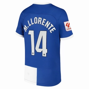 Nike Atletico Madrid Marcos Llorente Away Jersey w/ La Liga Patch 23/24 (Old Royal/White) Moisture Control System Anti Fade Technology
