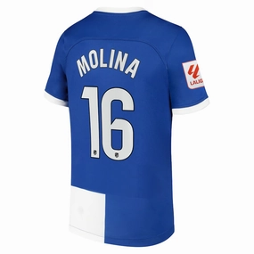 Nike Atletico Madrid Nahuel Molina Away Jersey w/ La Liga Patch 23/24 (Old Royal/White) Athletic Look