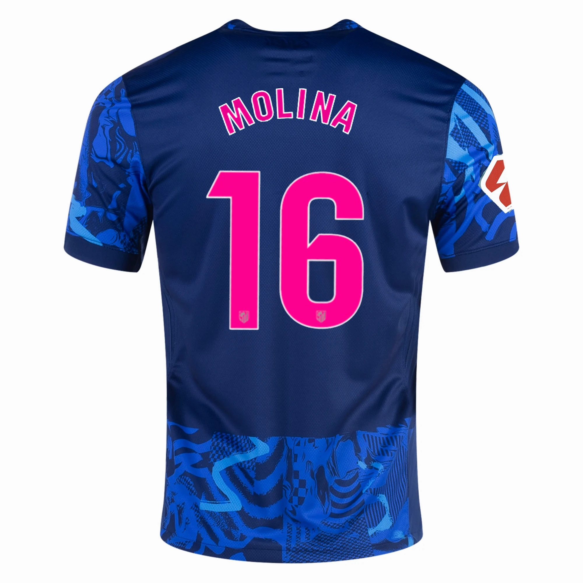 Nike Atletico Madrid Nahuel Molina Third Jersey w/ La Liga Patch 24/25 (Blue Void/Pink Glow) Sweat Ready