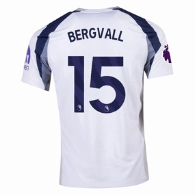 Nike Bergvall Tottenham Hotspurs Home Jersey w/ EPL   No Room For Racism Patch 25/26 (White/Iron/Binary Blue) Comfortable Layers