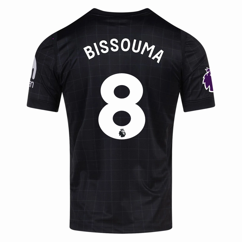 Nike Bissouma Men's Tottenham Away Jersey w/ EPL   No Room For Racism Patches 25/26 (Black/Iron) Active Wear Multi Directional Flex