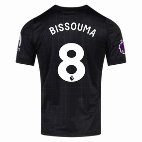 Nike Bissouma Men's Tottenham Away Jersey w/ EPL   No Room For Racism Patches 25/26 (Black/Iron) Relaxed Silhouette