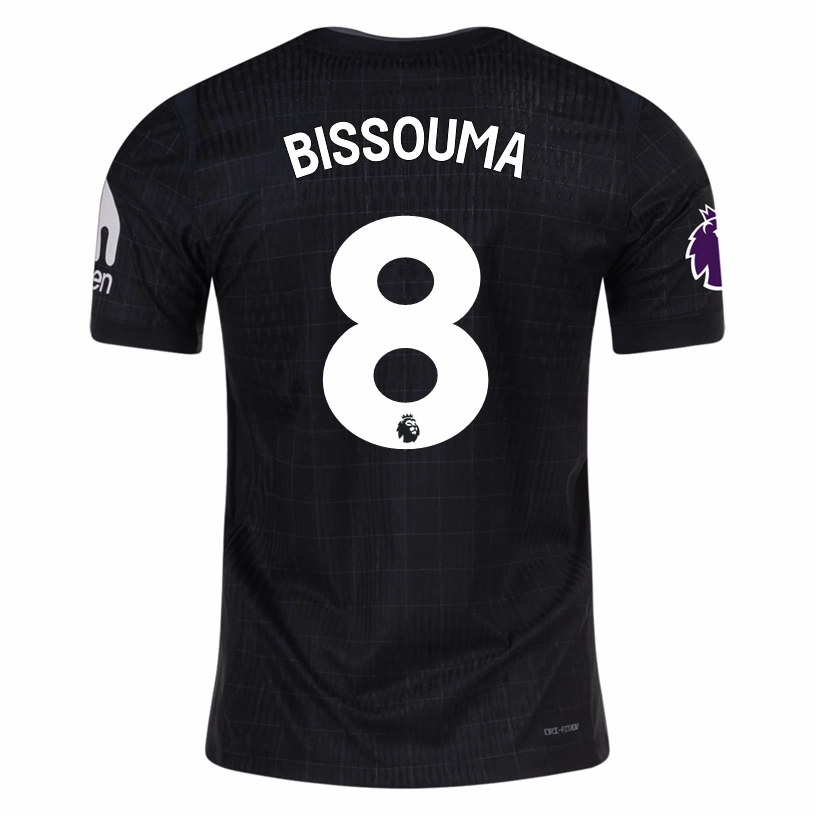 Street Fashion All Weather Adapt Fabric Nike Bissouma Tottenham Hotspur Authentic Away Jersey 25/26 w/ EPL Patch (Black/Iron)