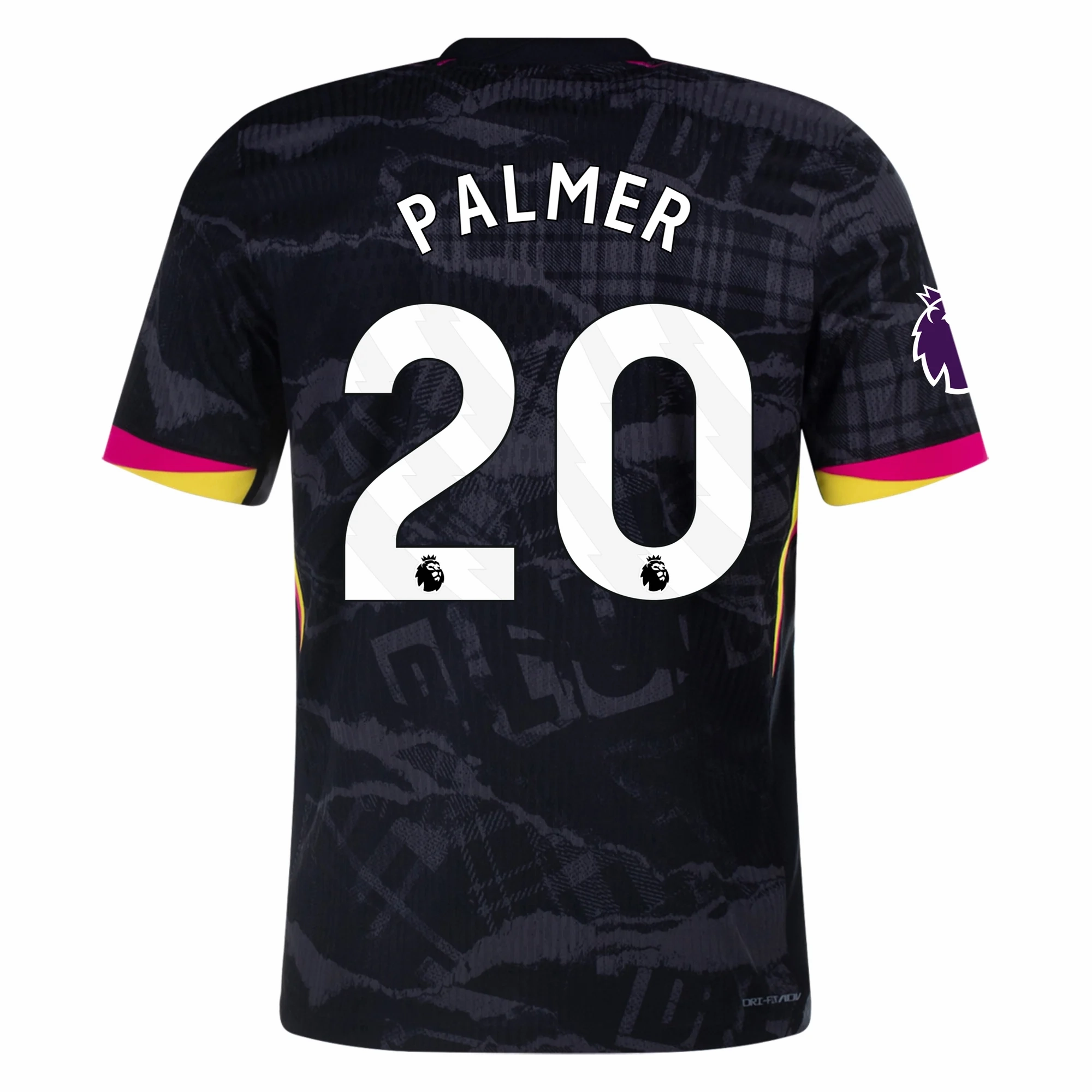 Agile Fit Nike Chelsea Authentic Cole Palmer Third Jersey w/ EPL Patch 24/25 (Anthracite/Pink Prime)
