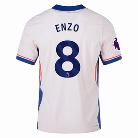 Raglan sleeves Mesh Ventilation Zones Nike Chelsea Authentic Enzo Fenandez Away Jersey w/ EPL Patch 24/25 (Guava Ice/Rush Blue)