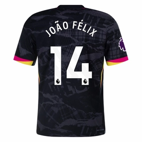 Nike Chelsea Authentic Joao Felix Third Jersey w/ EPL Patch 24/25 (Anthracite/Pink Prime) Microfiber Blend