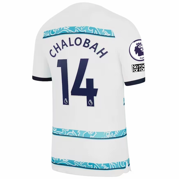 Nike Chelsea Chalobah Away Jersey w/ EPL   Club World Cup Patches 22/23 (White/College Navy) Urban Comfort Weekend Style