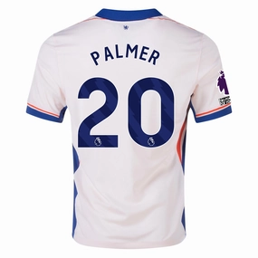 Nike Chelsea Cole Palmer Away Jersey w/ EPL   No Room For Racism Patches 24/25 (Guava Ice/Rush Blue) High Visibility Trim Fluid Fabric