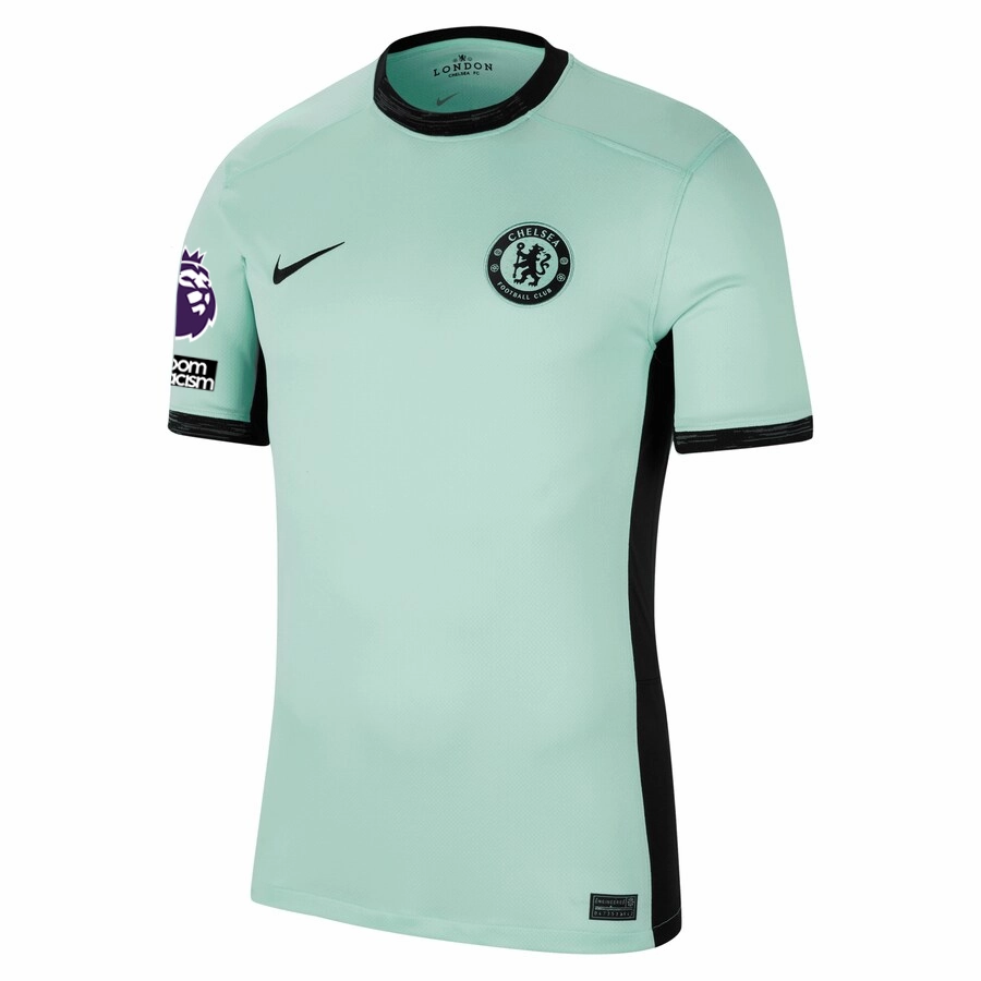 Nike Chelsea Colwill Third Jersey w/ EPL   No Room For Racism Patches 23/24 (Mint Foam/Black) Core Layer