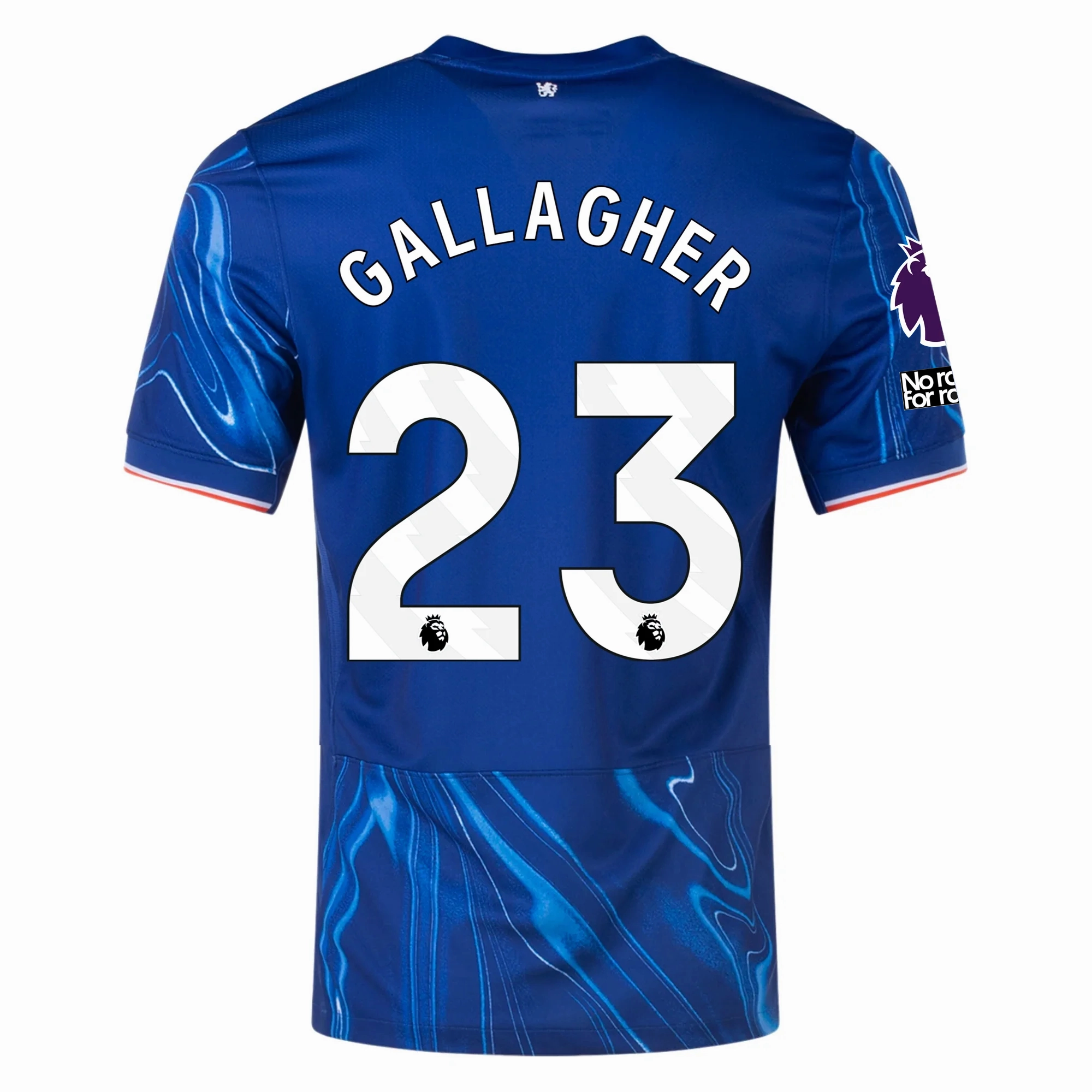Nike Chelsea Connor Gallagher Home Jersey w/ EPL   No Room For Racism Patches 24/25 (Rush Blue/Team Orange) Casual Performance Enhanced Air Circulation
