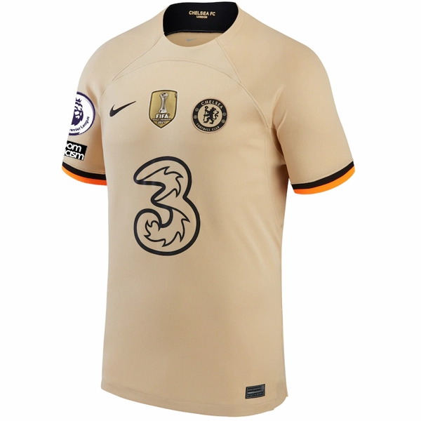 Moisture Control Microfiber Layer Base Nike Chelsea Connor Gallagher  Third Jersey w/ EPL   No Room For Racism   Club World Cup Patches 22/23 (Sesame/Black)