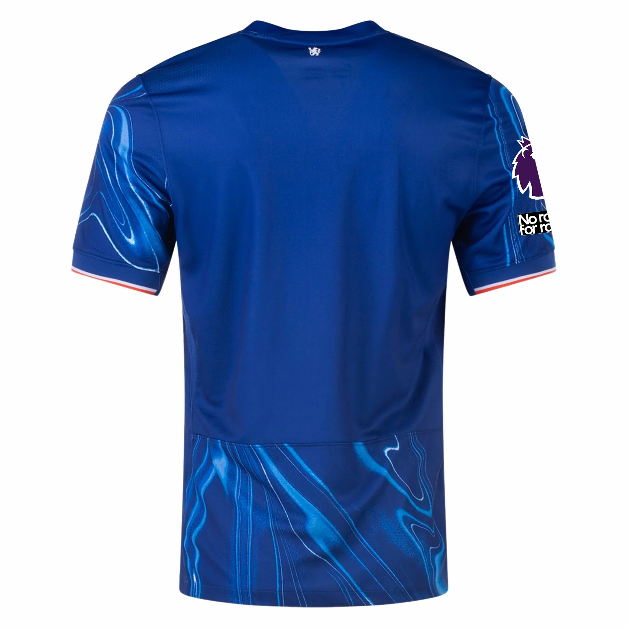 Sweat Wicking Ribbing Sweat Wicking Technology Nike Chelsea Home Jersey w/ EPL   No Room For Racism Patches 24/25 (Rush Blue/Team Orange)