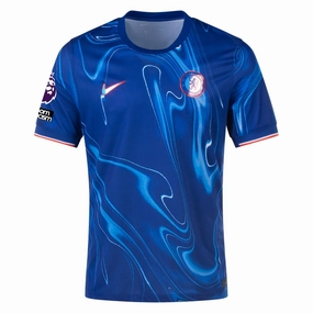 Nike Chelsea Home Jersey w/ EPL   No Room For Racism Patches 24/25 (Rush Blue/Team Orange) Tight Motion