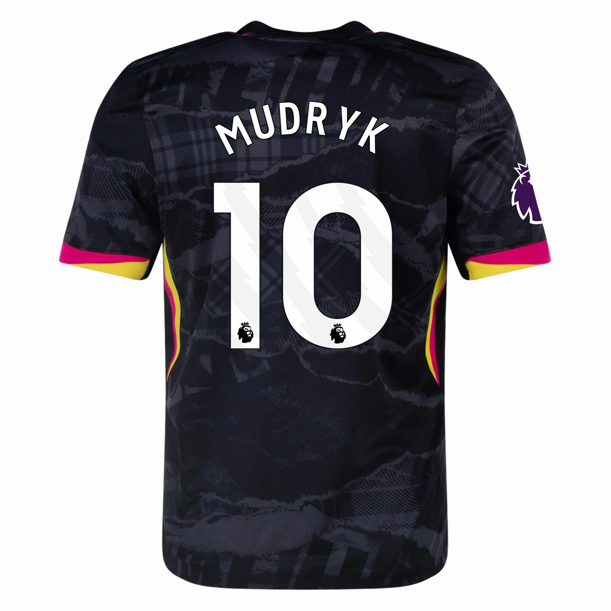 Odor Control Treatment Nike Chelsea Mykhailo Mudryk Third Jersey w/ EPL Patch 24/25 (Anthracite/Pink Prime)