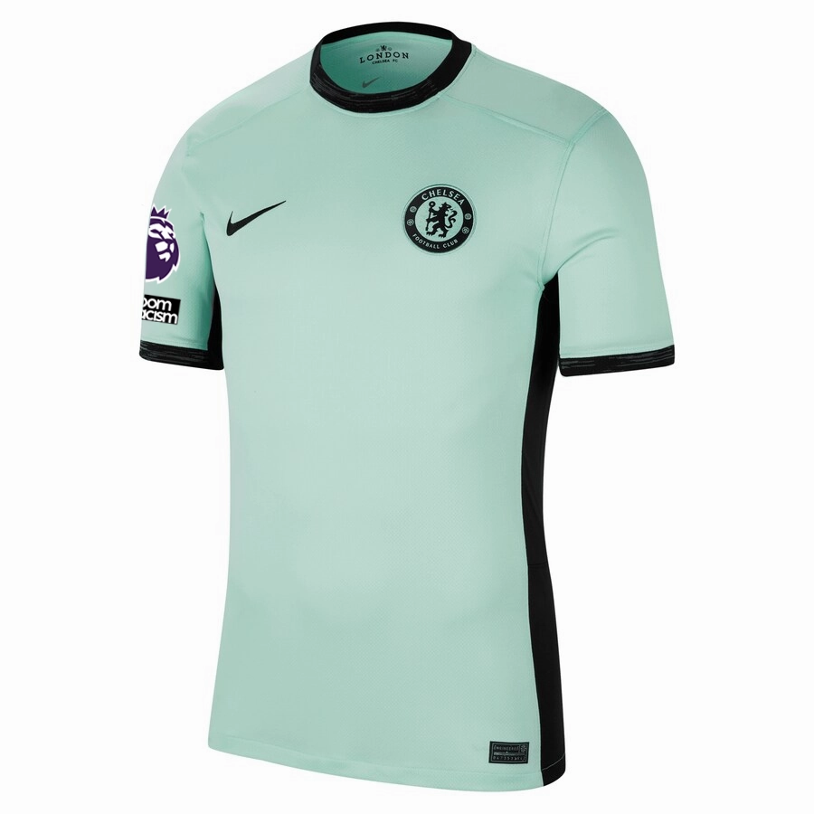 Nike Chelsea Nicolas Jackson Third Jersey w/ EPL   No Room For Racism Patches 23/24 (Mint Foam/Black) Motion Base Daily Training