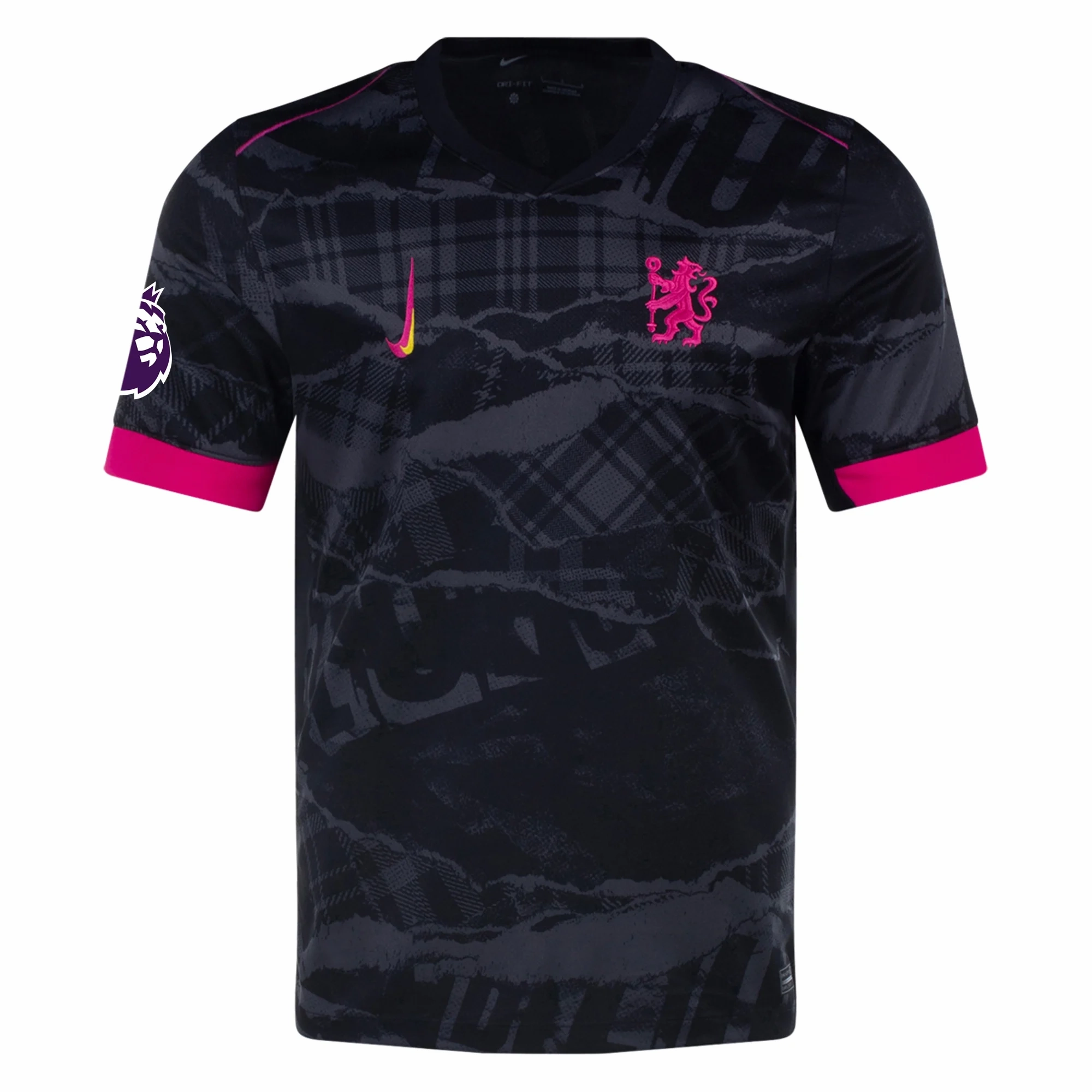 Durable Moisture Management Nike Chelsea Reece James Third Jersey w/ EPL Patch 24/25 (Anthracite/Pink Prime)