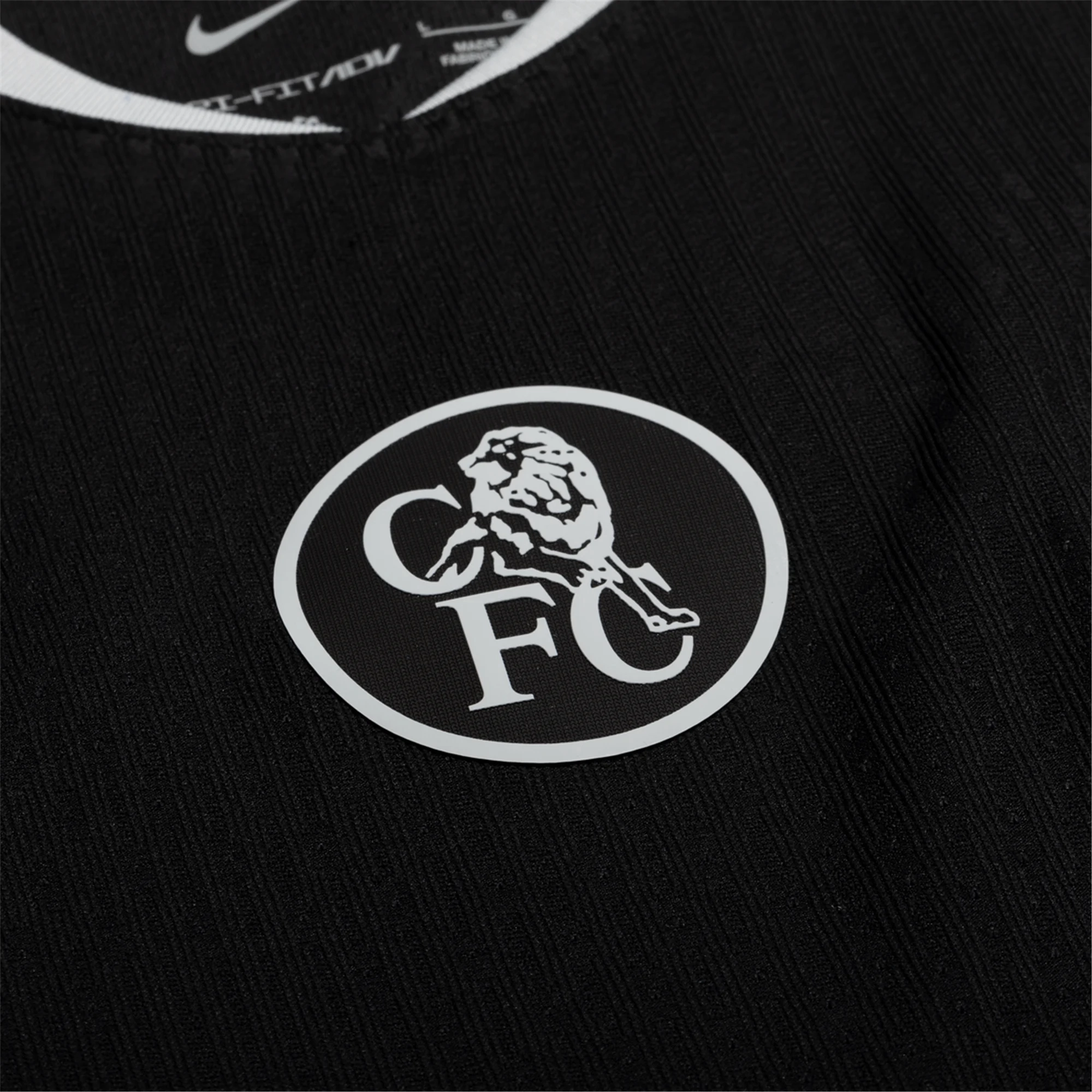 Nike Chelsea T90 Authentic Third Jersey 25/26 (Black/Silver) Urban Fit Four Way Stretch Fabric