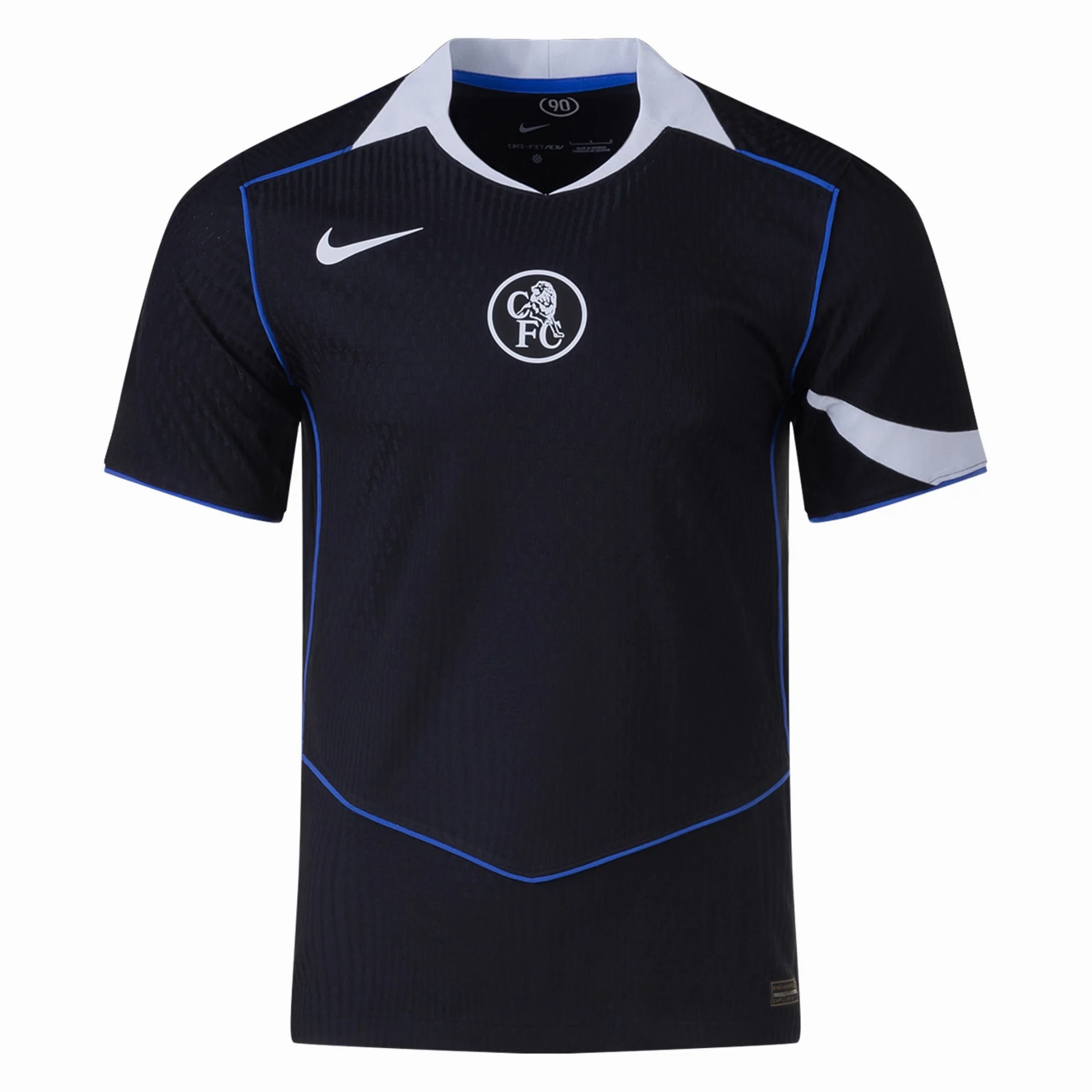 Nike Chelsea T90 Authentic Third Jersey 25/26 (Black/Silver) Performance Fit