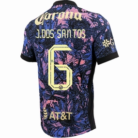 Eco Friendly Blend Lightweight Interlock Knit Nike Club America Authentic Jonathan dos Santos Third Jersey 24/25 (Purple)