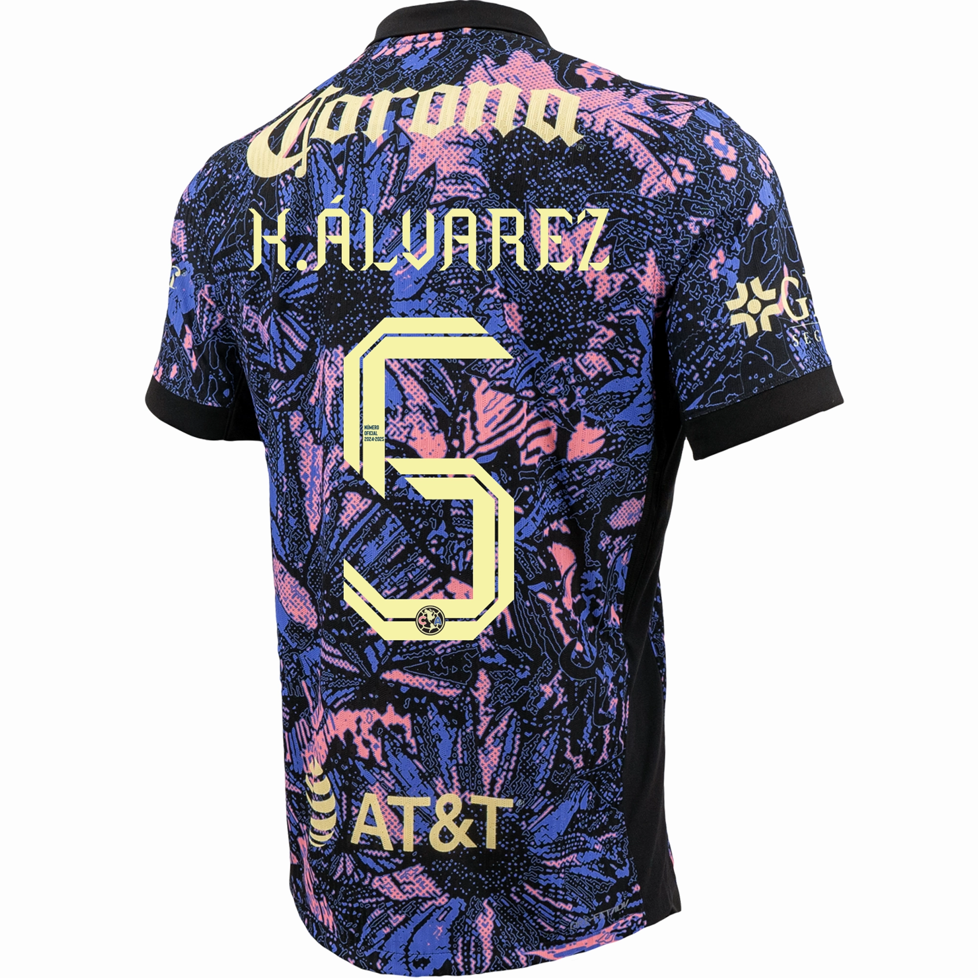 Flexible Collar System Nike Club America Authentic Kevin ??lvarez Third Jersey 24/25 (Purple)
