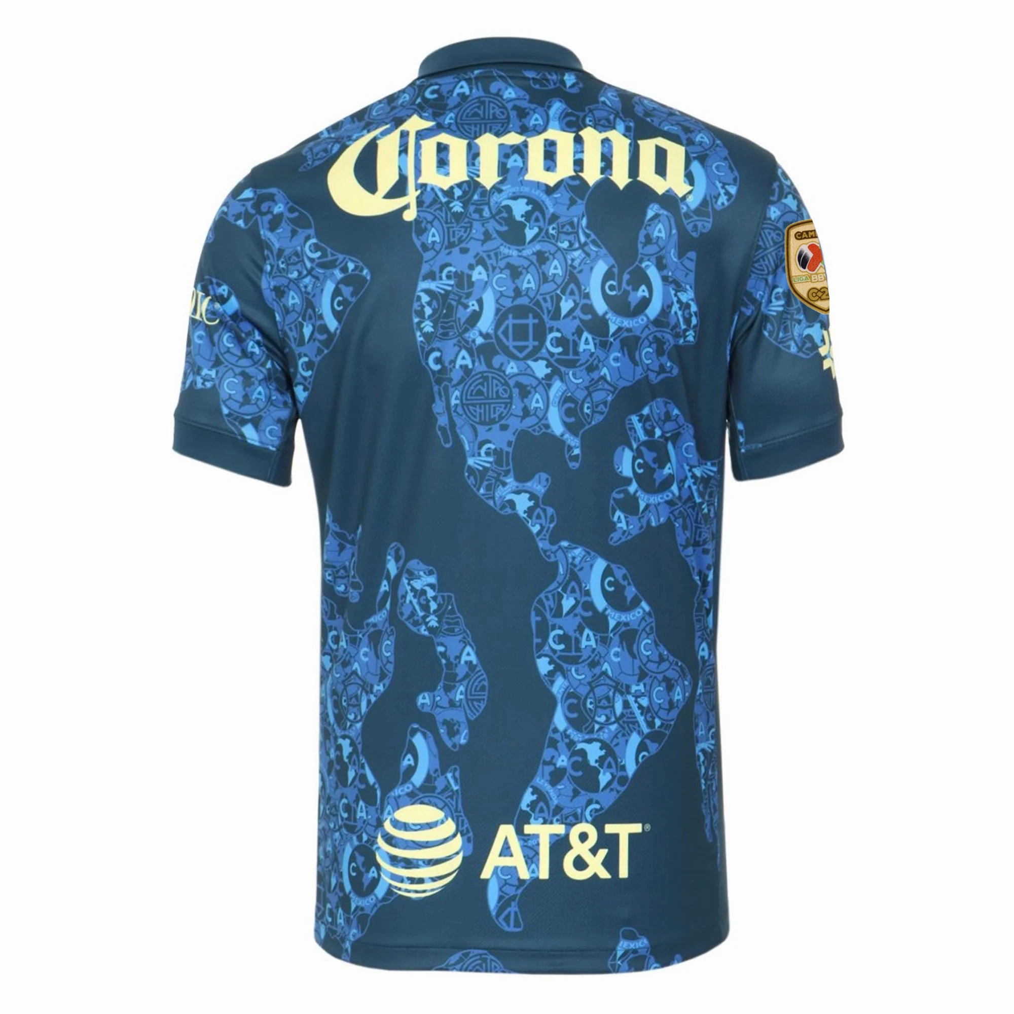 Nike Club America Away Jersey w/ Liga MX C24 Patch 24/25 (Valerian Blue/Lemon Chiffon) High Motion
