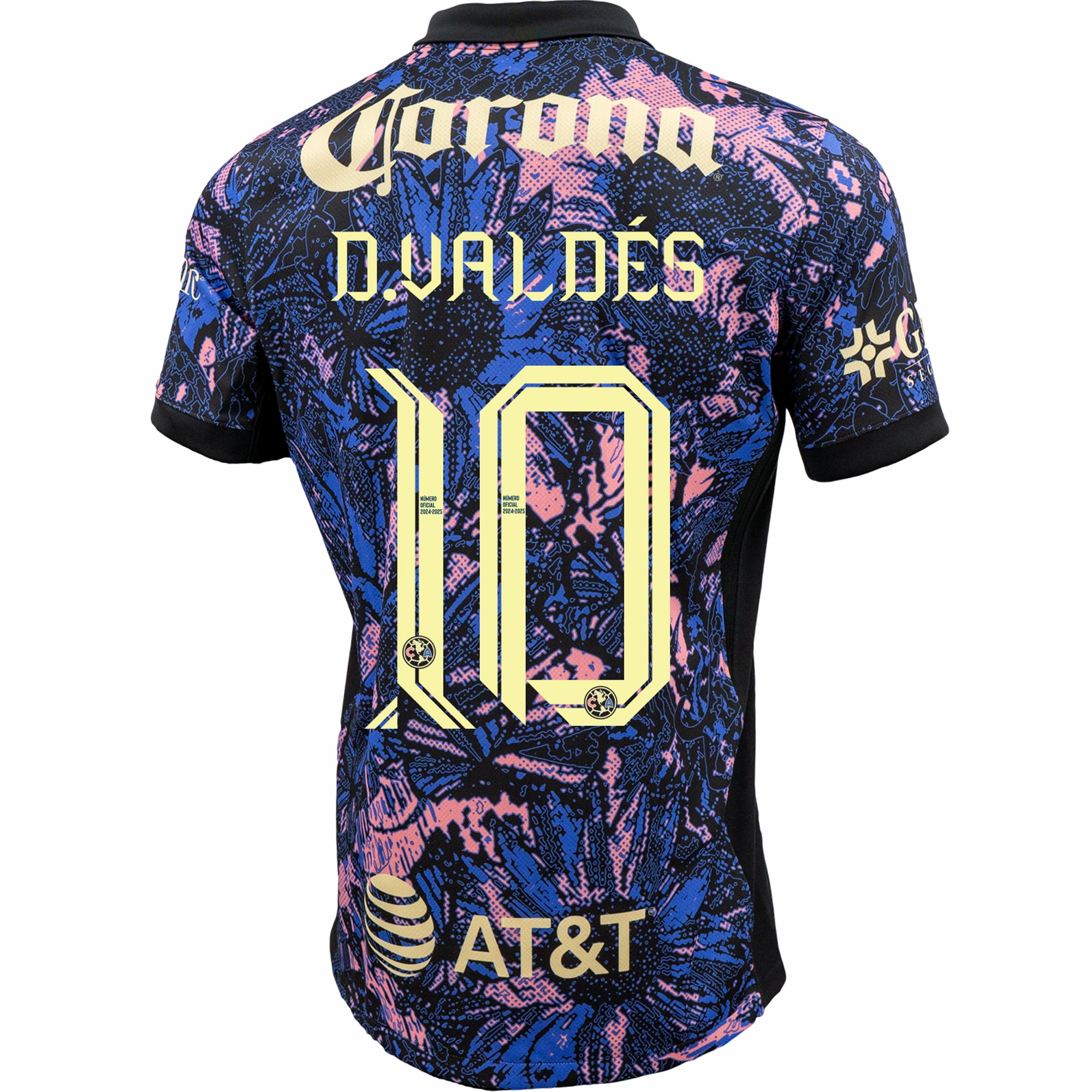 Anti Slip Inner Grip Nike Club America Diego Vald??s Third Jersey 24/25 (Medium Blue/Black/Lemon Chiffon)