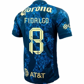 Nike Club America Fidalgo Away Jersey w/ Liga MX C24 Patch 24/25 (Valerian Blue/Lemon Chiffon) Anti Microbial Finish