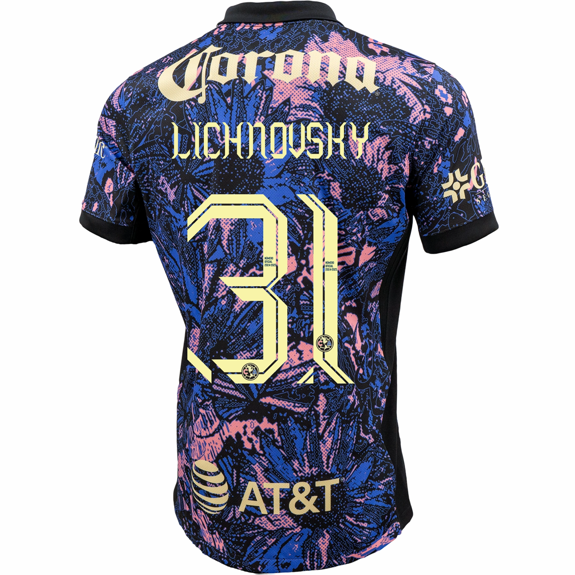 Unisex style Nike Club America Igor Lichnovsky Third Jersey 24/25 (Medium Blue/Black/Lemon Chiffon)