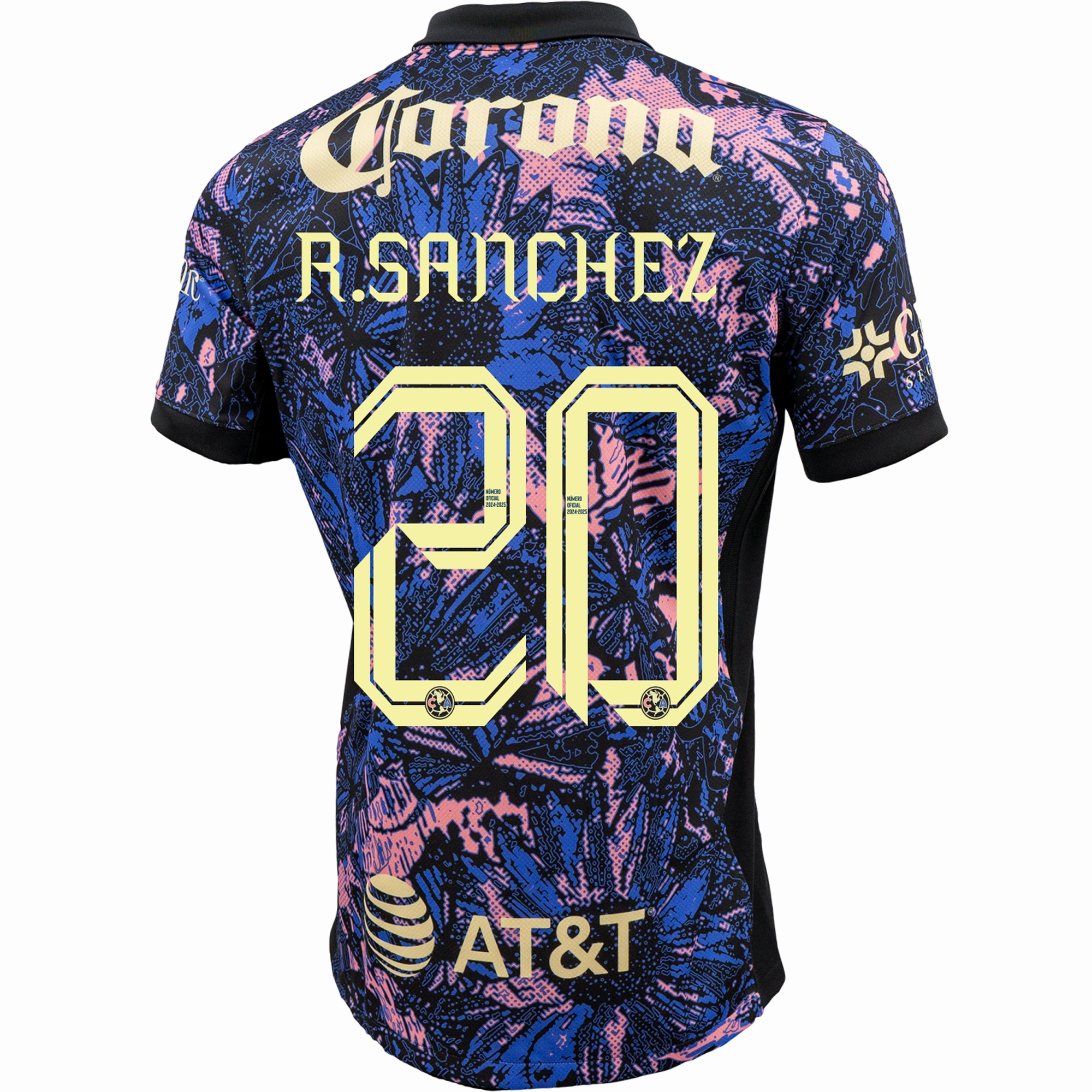 4 Way Stretch Nike Club America Richard S??nchez Third Jersey 24/25 (Medium Blue/Black/Lemon Chiffon)