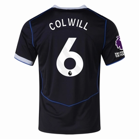 Nike Colwill Chelsea T90 Third Jersey w/ EPL   NRFR   CWCC Patch 25/26 (Black/Silver) Shape Retention Fabric Casual Fit