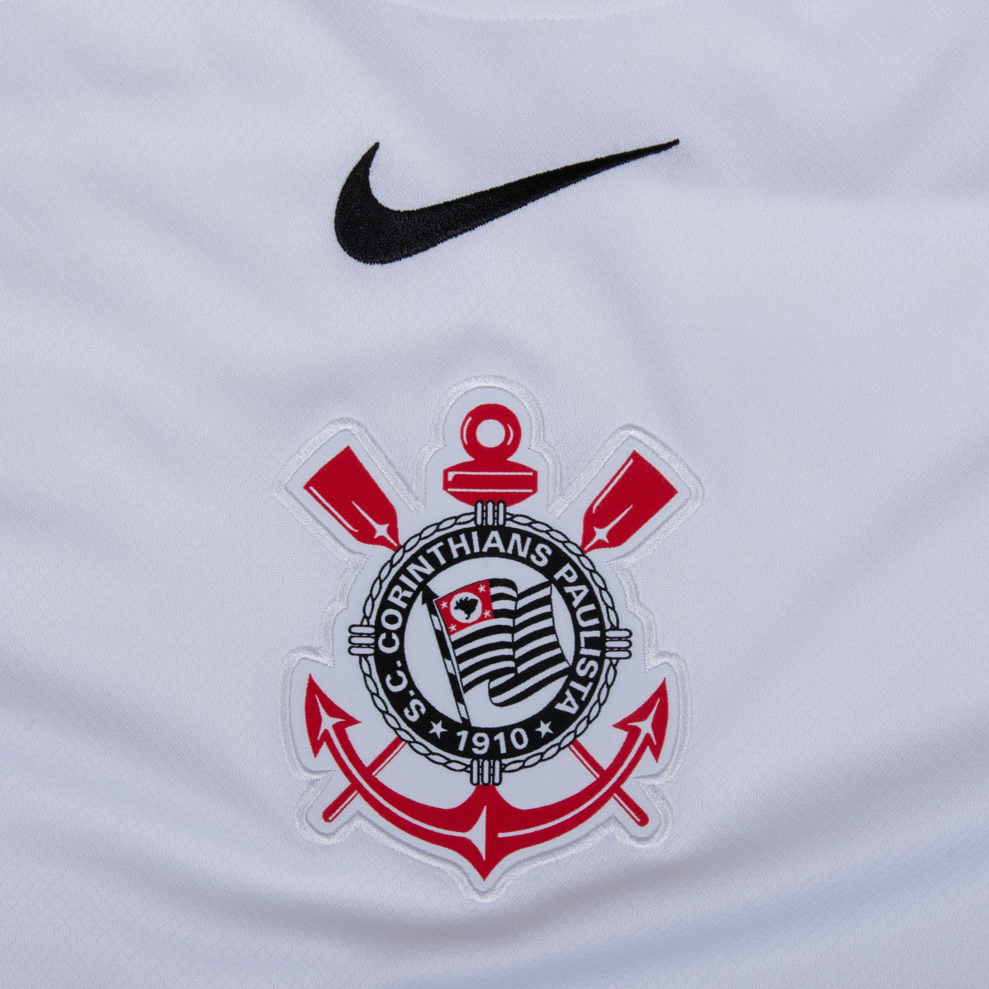 Nike Corinthians Home Jersey 25/26 (White/Black) Friction Free Hemline Design Thermal Regulation Layer